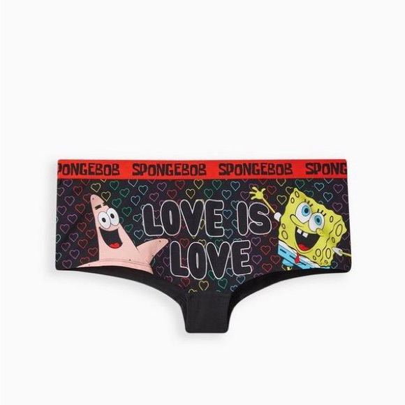 🎈3/$25🎈NWT Torrid PRIDE x Nickelodeon Sponge Bob Boyshort - Picture 1 of 8